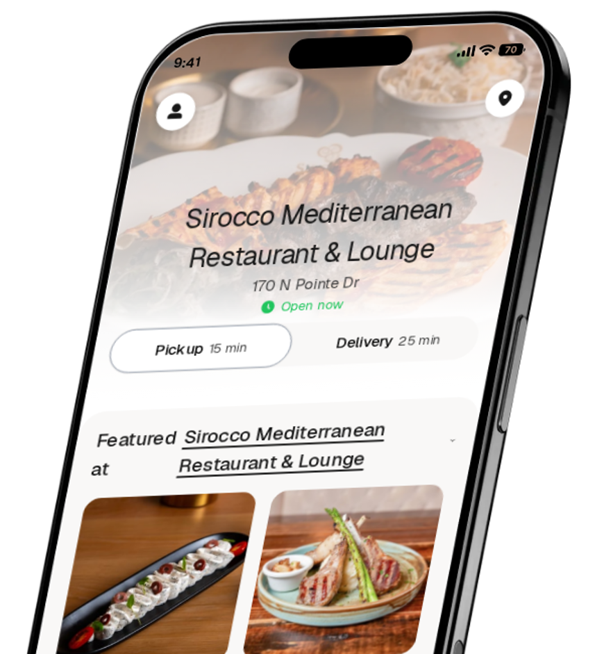 Sirocco Mediterranean Restaurant & Lounge app preview