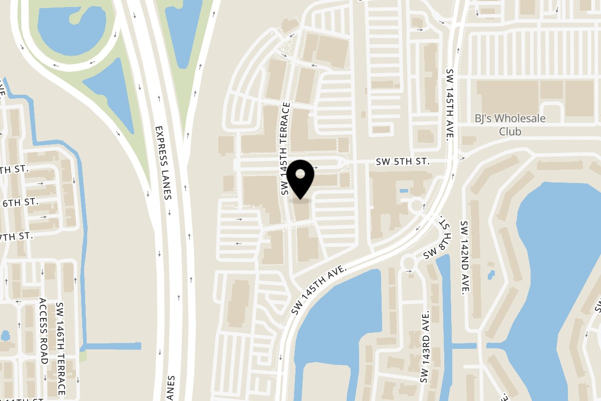 Map showing the location of Sirocco Mediterranean Restaurant & Lounge Pembroke Pines on 521 SW 145th Terrace in Pembroke Pines